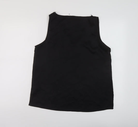 Womens UK Size 14 Lipsy Black Basic Tank