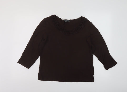 Womens UK Size 18 Alex & Co Brown Basic Blouse
