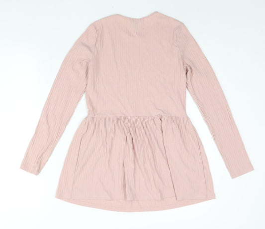 Womens UK Size 8 New Look Pink Basic Blouse