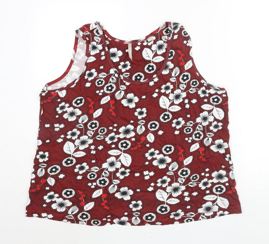 Womens UK Size 24 Anthology Red Basic Tank