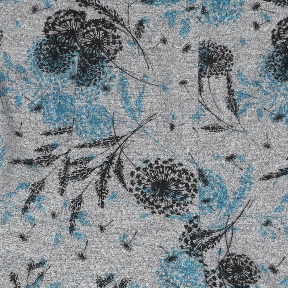 Bonmarché Womens Grey Floral Polyester Trumpet Skirt Size 16