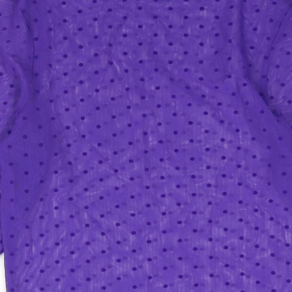 Womens UK Size M Marks and Spencer Purple Basic Blouse
