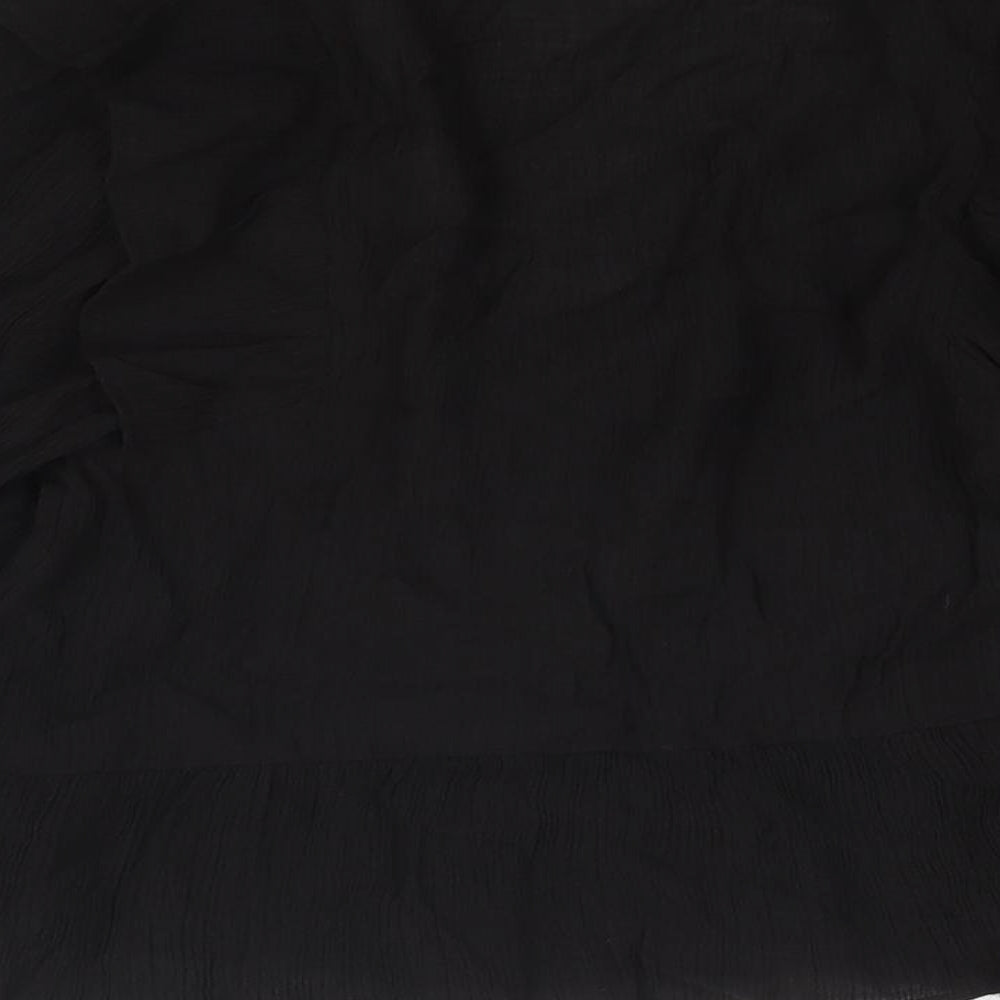 Womens UK Size 10 Topshop Black Basic Blouse
