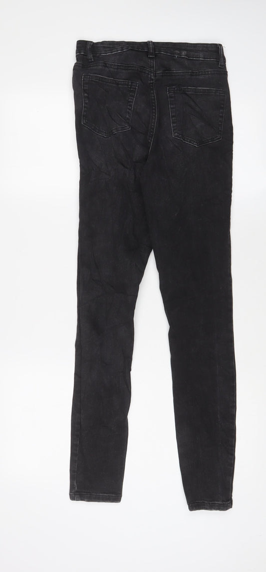 Denim & Co. Womens Black Cotton Skinny Jeans Size 10 L29 in Regular Zip