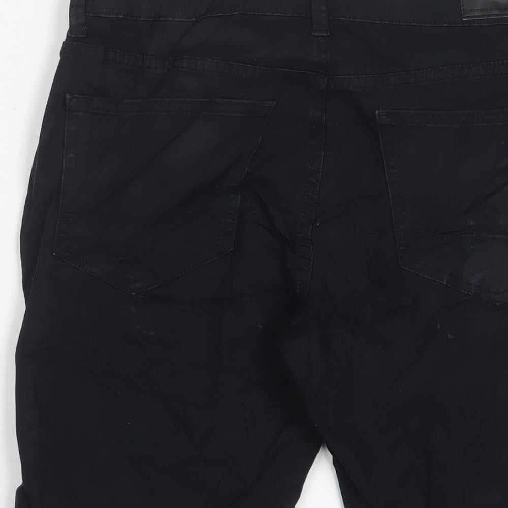 Denim & Co. Mens Black Cotton Bermuda Shorts Size 30 in L10 in Regular Button