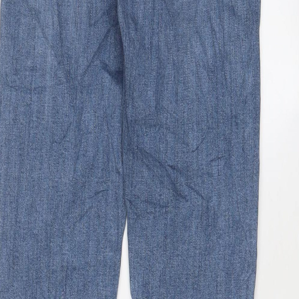 Topshop Womens Blue Cotton Skinny Jeans Size 28 in L32 in Regular Zip