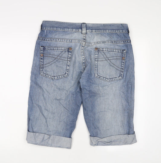 Topshop Mens Blue Cotton Bermuda Shorts Size 36 in L15 in Regular Button - Tall