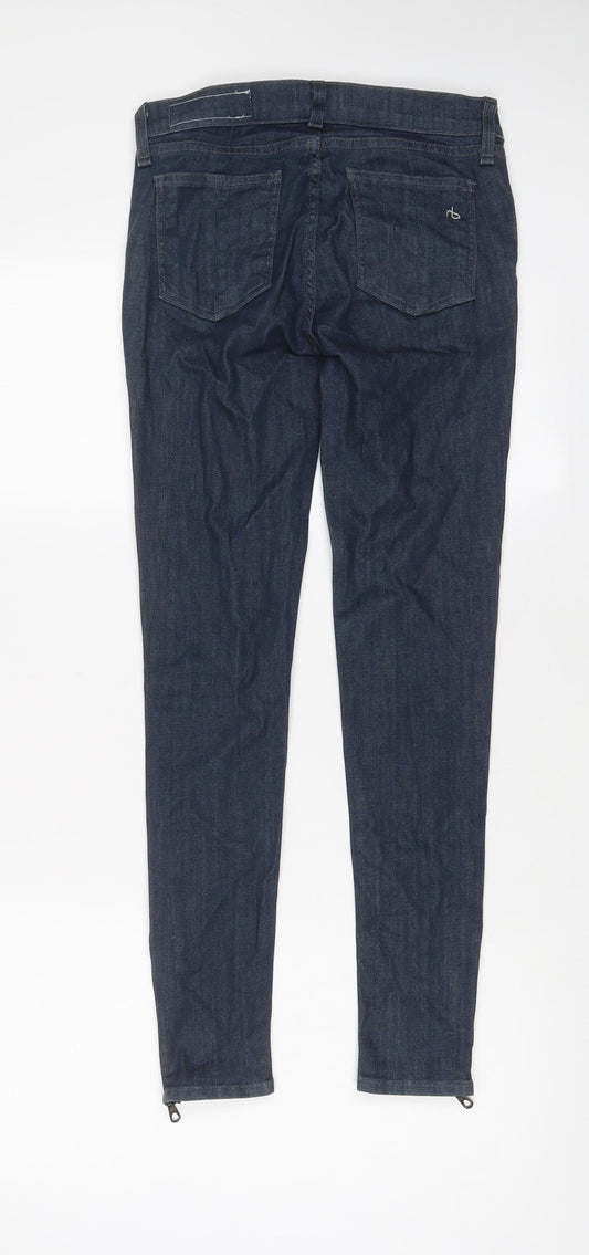 rag & bone Womens Blue Cotton Skinny Jeans Size 24 in L27 in Regular Zip