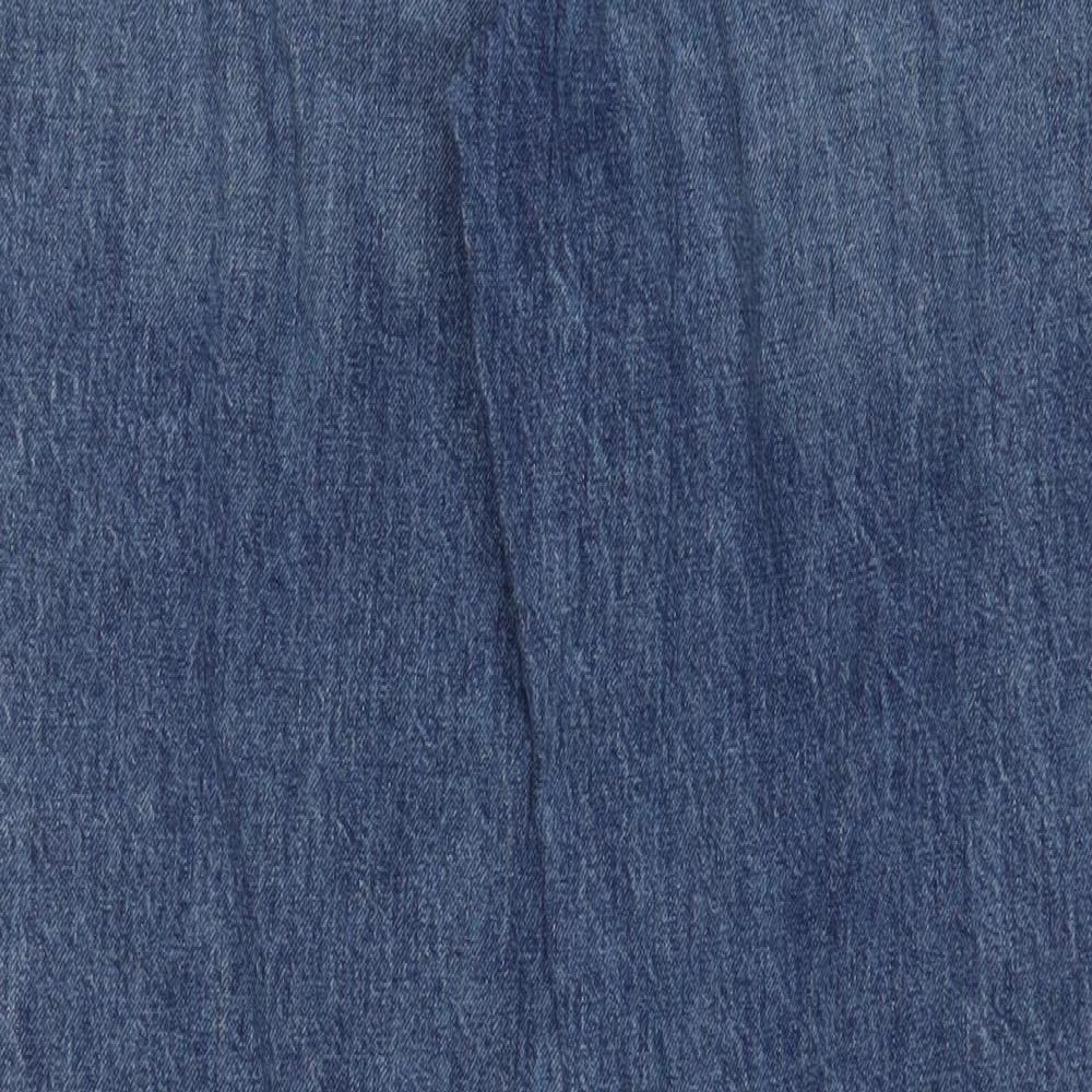 Everlane Mens Blue Cotton Straight Jeans Size 34 in L30 in Regular Button - Short Leg, Pockets
