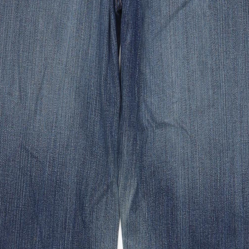 Blue Inc Mens Blue Cotton Straight Jeans Size 32 in L32 in Regular Zip