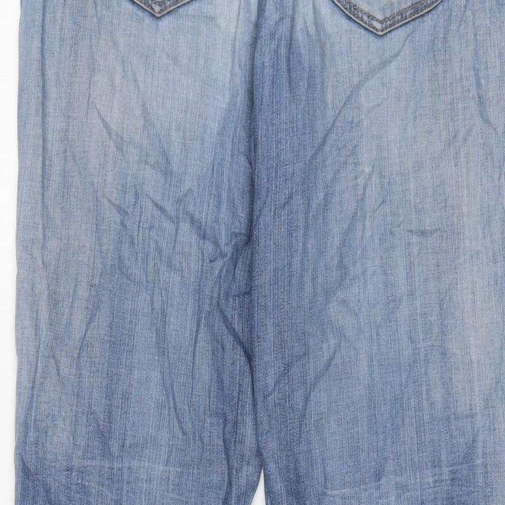 Womens UK Size 8 Mac Jeans Slim Fit Cropped Blue Jeans