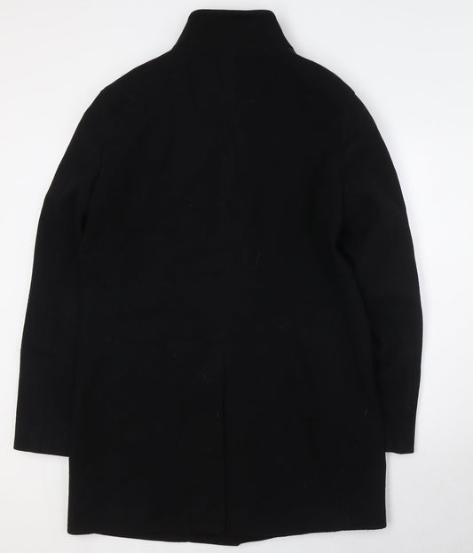 Womens UK Size M Marks and Spencer Black Overcoat