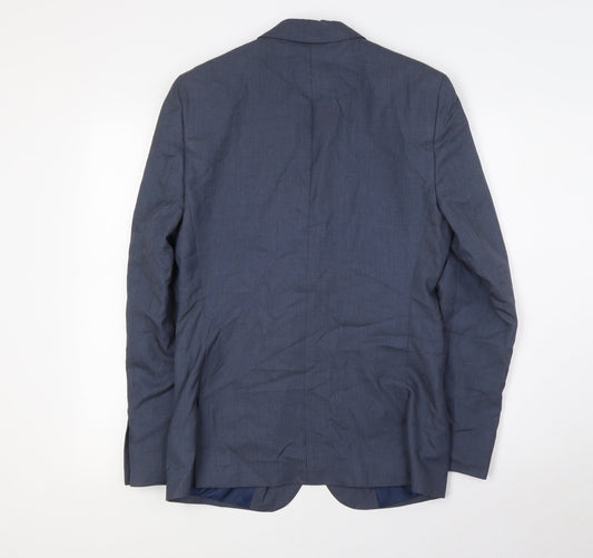 ASOS Mens Grey Polyester Jacket Suit Jacket Size 36 Regular