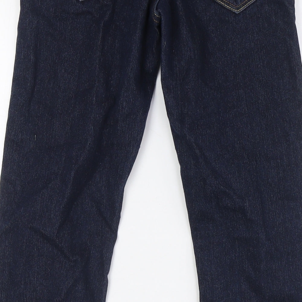 &Denim Girls Blue Cotton Skinny Jeans Size 10-11 Years L29 in Regular Button