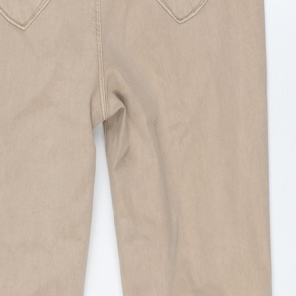 C&A Womens Beige Cotton Straight Jeans Size 10 L30 in Regular Button