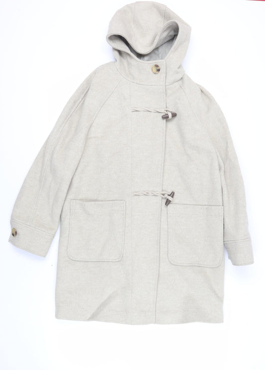 Womens UK Size 12 Marks and Spencer Beige Overcoat