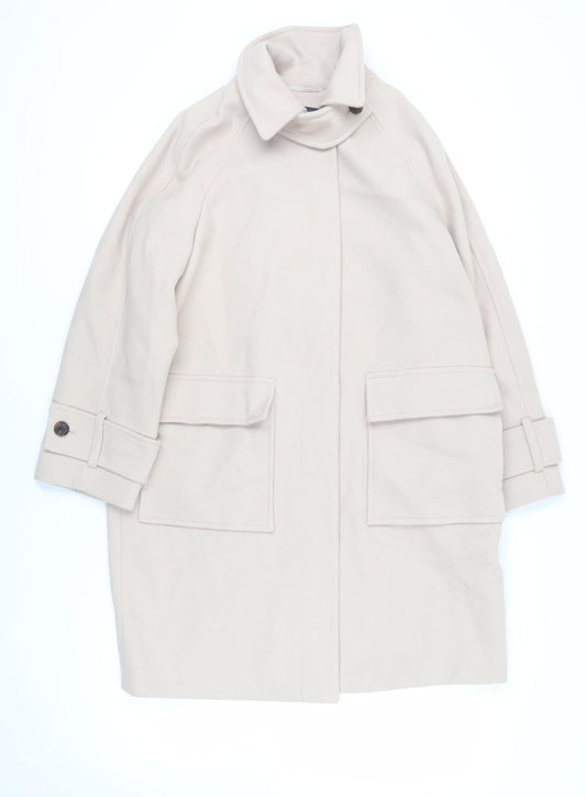 Womens UK Size M Marks and Spencer Beige Overcoat