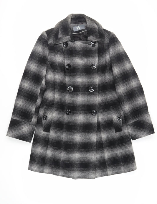 Womens UK Size 12 BHS Grey Pea Coat
