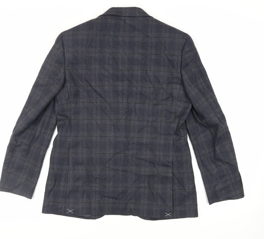Mens UK Size 40 Marks and Spencer Regular Blue Suit Jacket