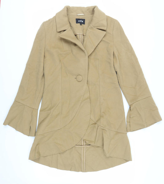 Womens UK Size 14 Per Una Brown Overcoat