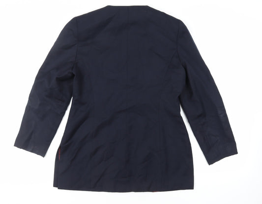J.Taylor Womens Blue Jacket Blazer Size 14 Button - Vintage