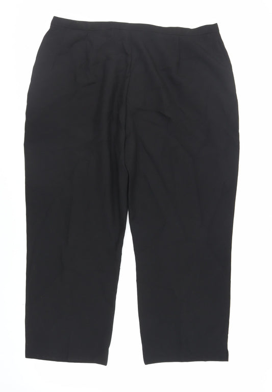 Womens UK Size 20 Sarah Hamilton Regular Fit Black Trousers