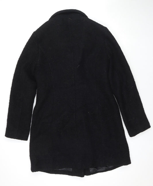 Womens UK Size 12 New Look Black Overcoat