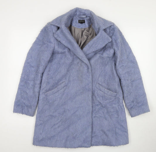 Womens UK Size 6 Topshop Blue Overcoat