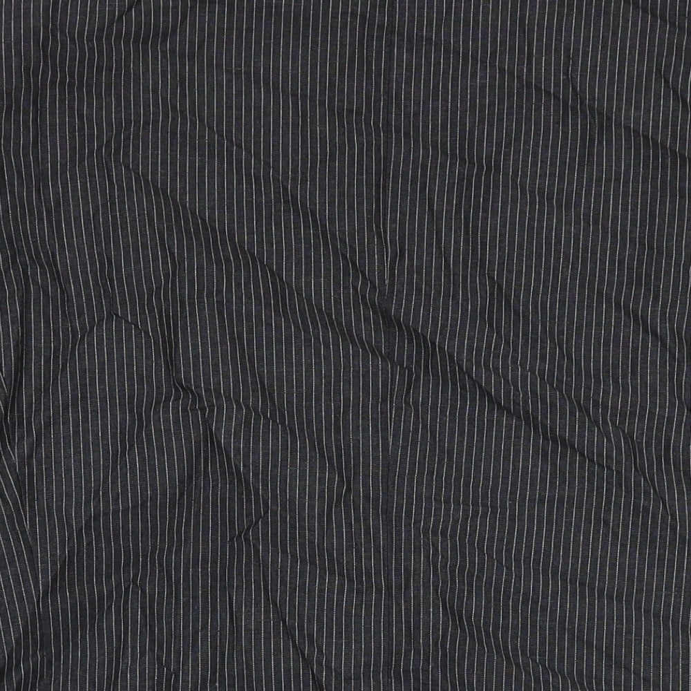 Brand and care label for Autograph men’s grey striped wool jacket suit jacket, size 46, regular