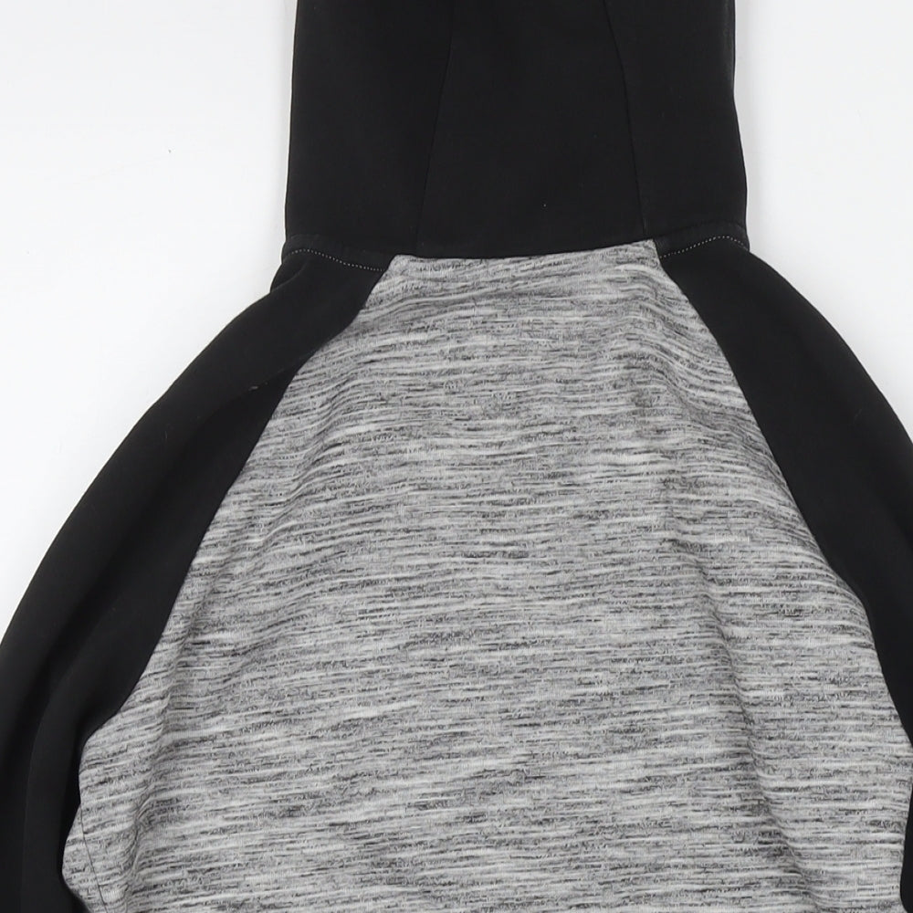 NEXT Boys Grey Colourblock Cotton Full Zip Hoodie Size 11 Years Zip