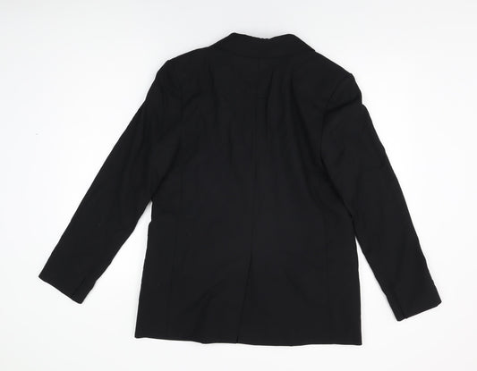 Marks and Spencer Womens Black Polyester Jacket Suit Jacket Size 10