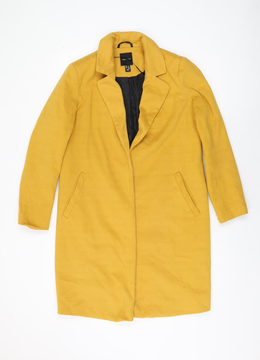 Womens UK Size 8 New Look Yellow Overcoat