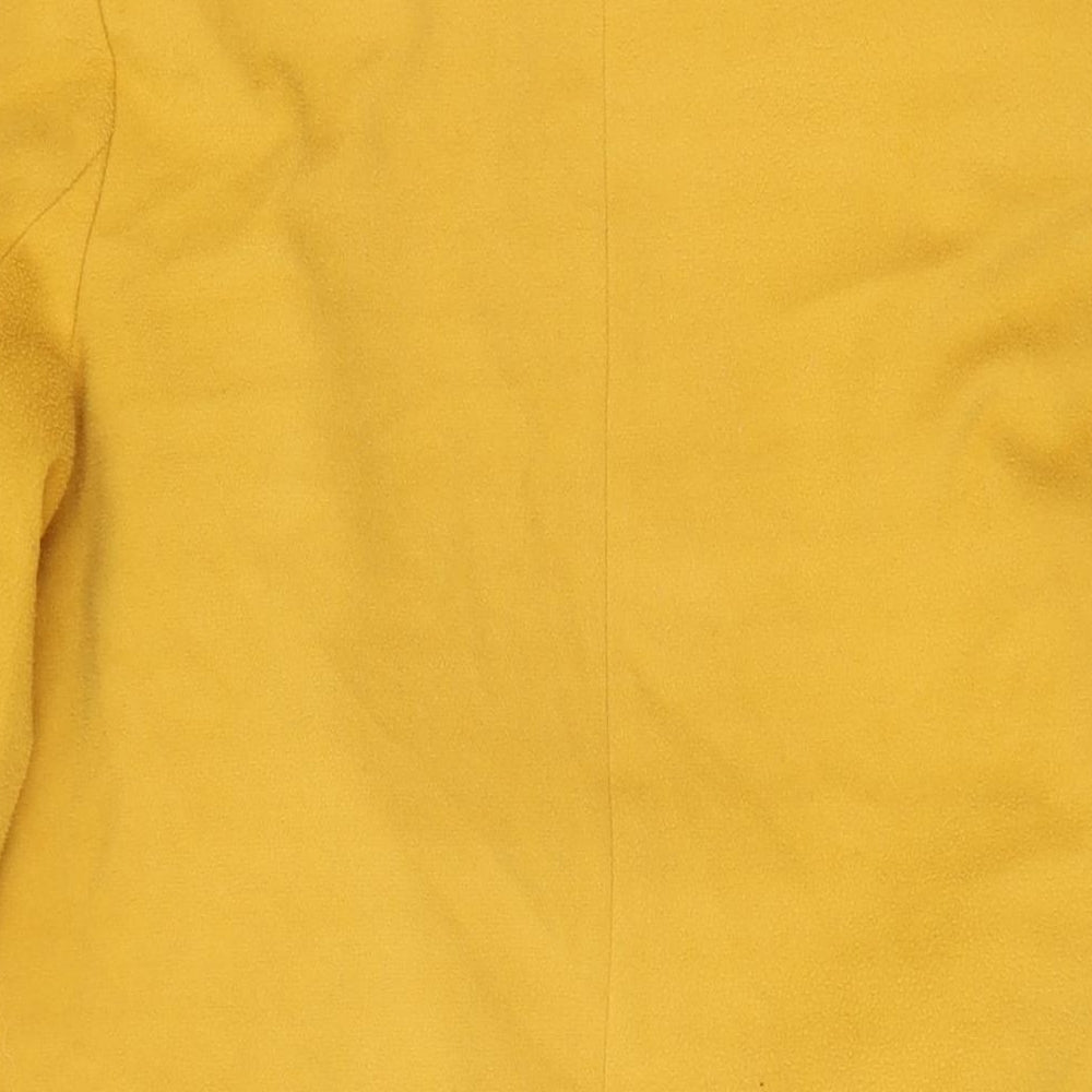 New Look Womens Yellow Overcoat Coat Size 8