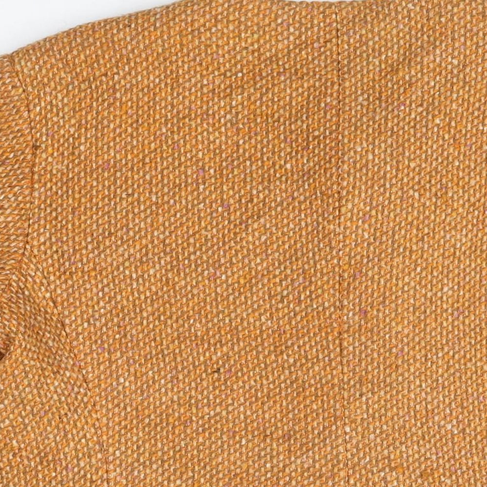 Laura Belmont Womens Orange Jacket Size 14 Hook & Eye