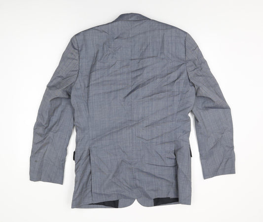 Mens UK Size 48 Guabello Regular Blue Suit Jacket