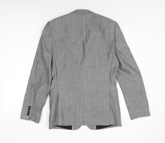 Mens UK Size 36 Topman Regular Grey Suit Jacket