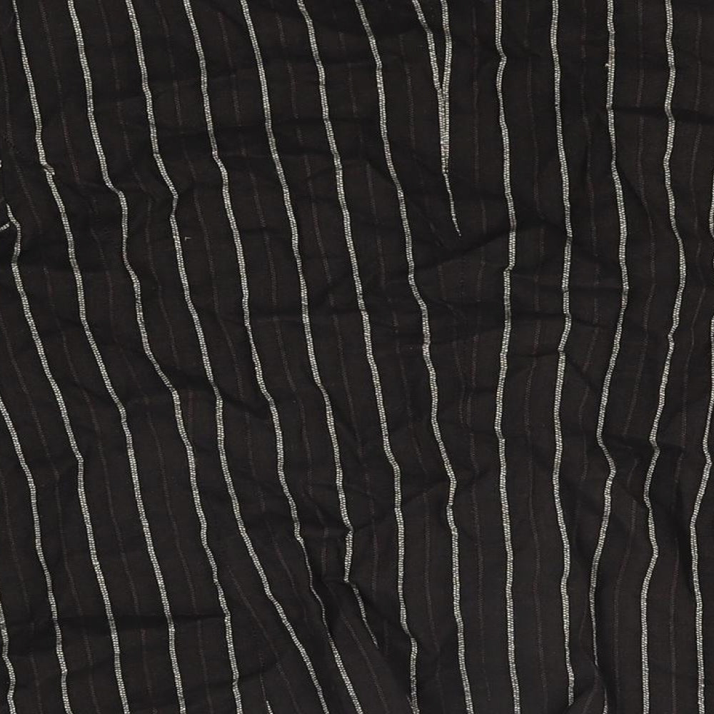 Rosie's L.F.Coll Womens Brown Striped Jacket Size 12 Hook & Eye