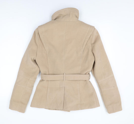 Womens UK Size 10 Et Vous Beige Overcoat