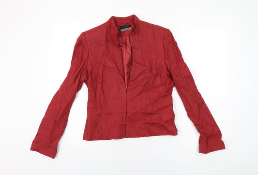 Additional front view of Principles women’s red jacket, size UK 12, hook & eye