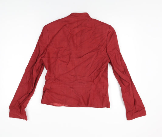 Principles Womens Red Jacket Size 12 Hook & Eye