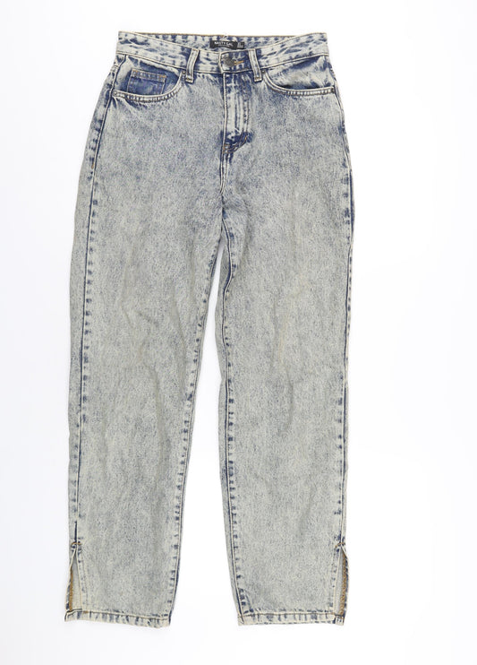 Womens UK Size 8 Nasty Gal Regular Fit Straight Blue Jeans