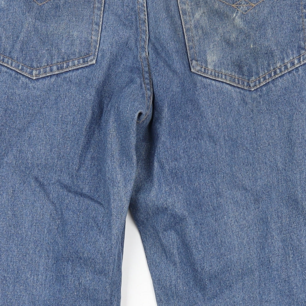 Hutson Harbour Mens Blue Cotton Straight Jeans Size 34 in L30 in Regular Zip