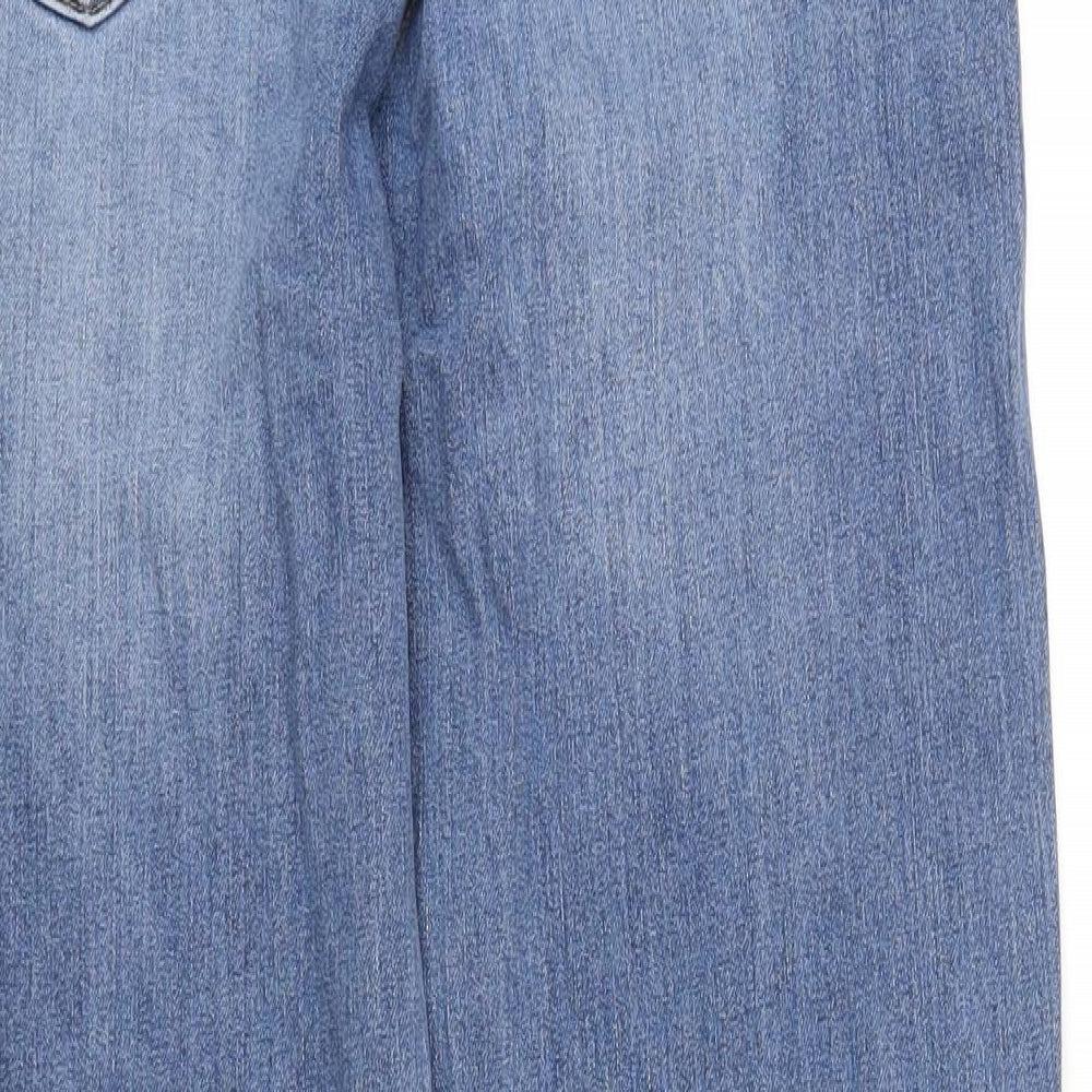 Kin Mens Blue Cotton Straight Jeans Size 36 in L32 in Regular Zip