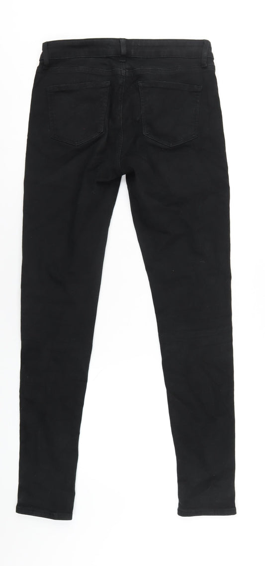 Uniqlo Womens Black Cotton Skinny Jeans Size 28 in L31 in Regular Zip