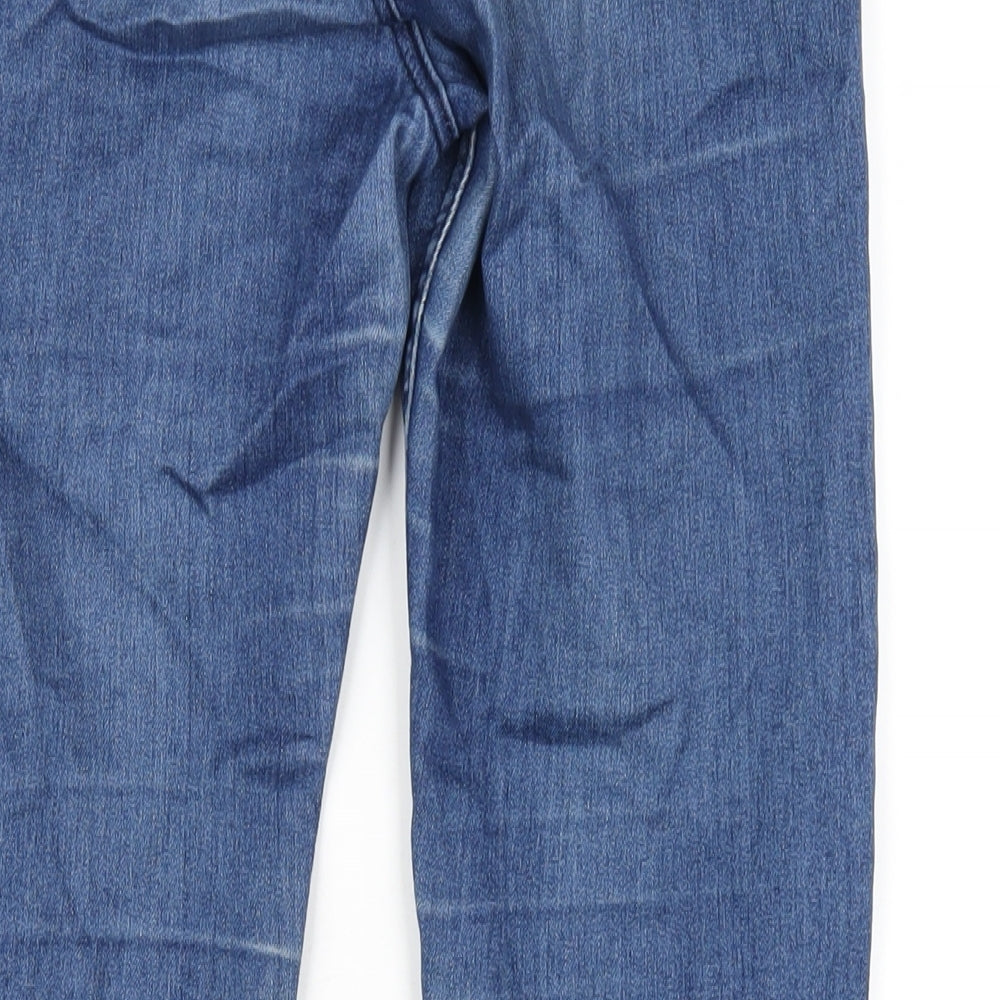 The Rock N Rev Womens Blue Cotton Skinny Jeans Size 6 L30 in Regular Zip