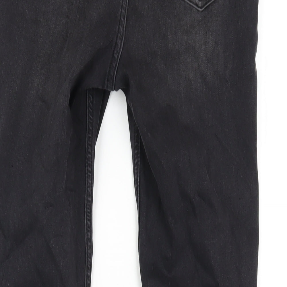 F&F Womens Black Cotton Skinny Jeans Size 10 L27 in Regular Zip