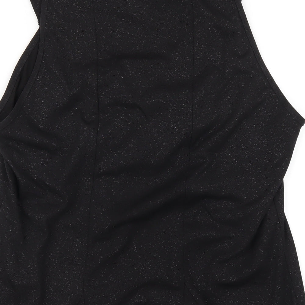 Womens UK Size M Wallis Black Basic T-Shirt