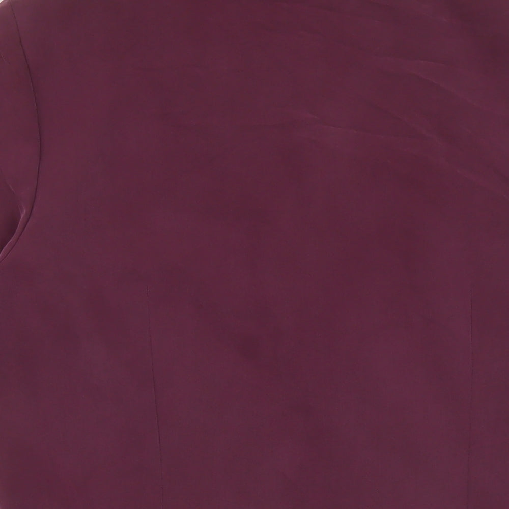 Womens UK Size 18 Fashion Extra Purple Basic Blouse