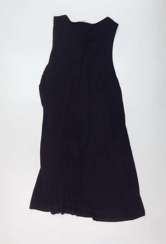 H&M Womens Blue Viscose A-Line Size XL Round Neck Pullover