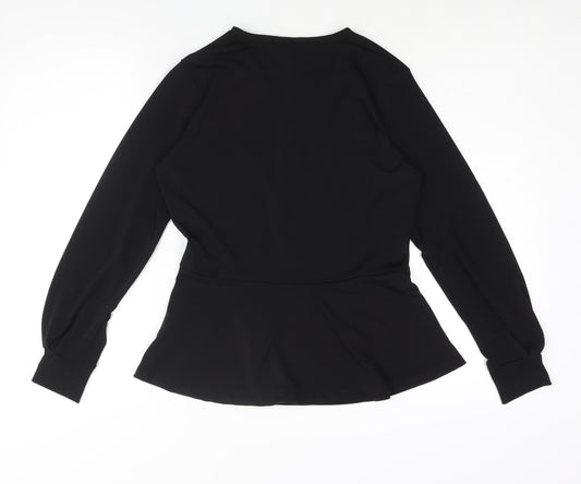 Womens UK Size S H&M Black Basic Blouse